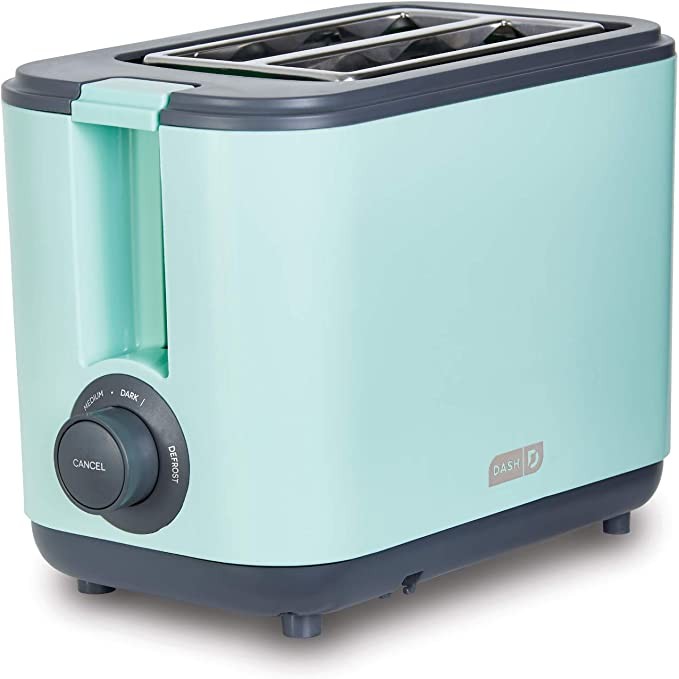 Dash 2 Slice, Extra Wide Slot Easy Toaster with Cool Touch + Defrost Feature, for Bagels, Specialty Breads & other Baked Goods - Aqua