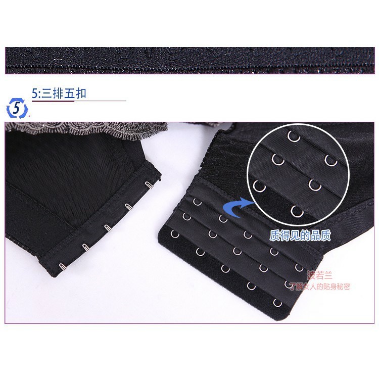 KL READY STOCK COLI BERDAWAI/BESI Women Side Support Boost Push Up Embroidery Bra Underwired Adjustable Bra C CUP B0003