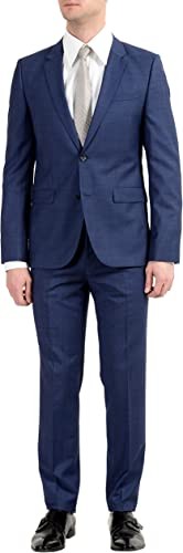 Hugo Boss "Astian/Hets" US 38R IT 48R two-button blue wool suit for men