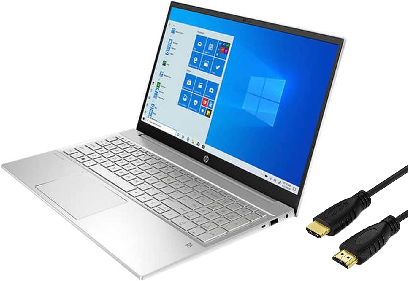 HP pavilion business 15.6 FHD touch ips microedge notebook, Intel quad core i7-1195g7 11th generation four-core processor, geforce mx350 2gb dedicated keyboard, silver (16 g)