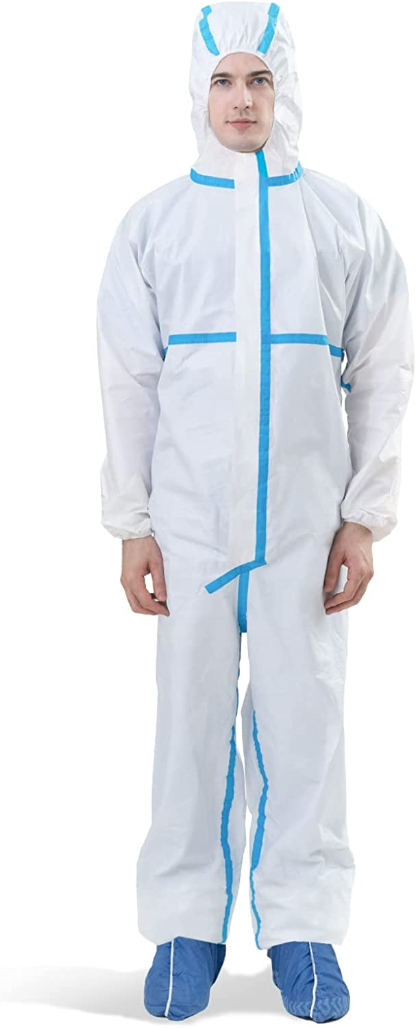 Medtecs hazard pad set - available in 6 sizes (1 PC.) - with sealing tape - disposable aami class 4 ppe overalls for protection against biological hazards