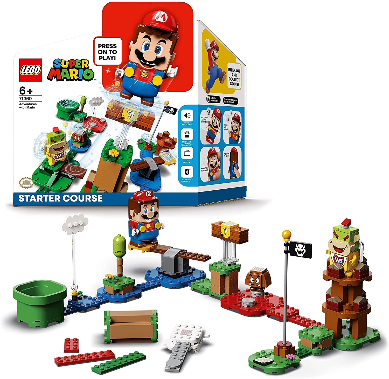 Lego lego super Mario Mario adventure 71360 beginners toys, interactive pieces, interconnected toys