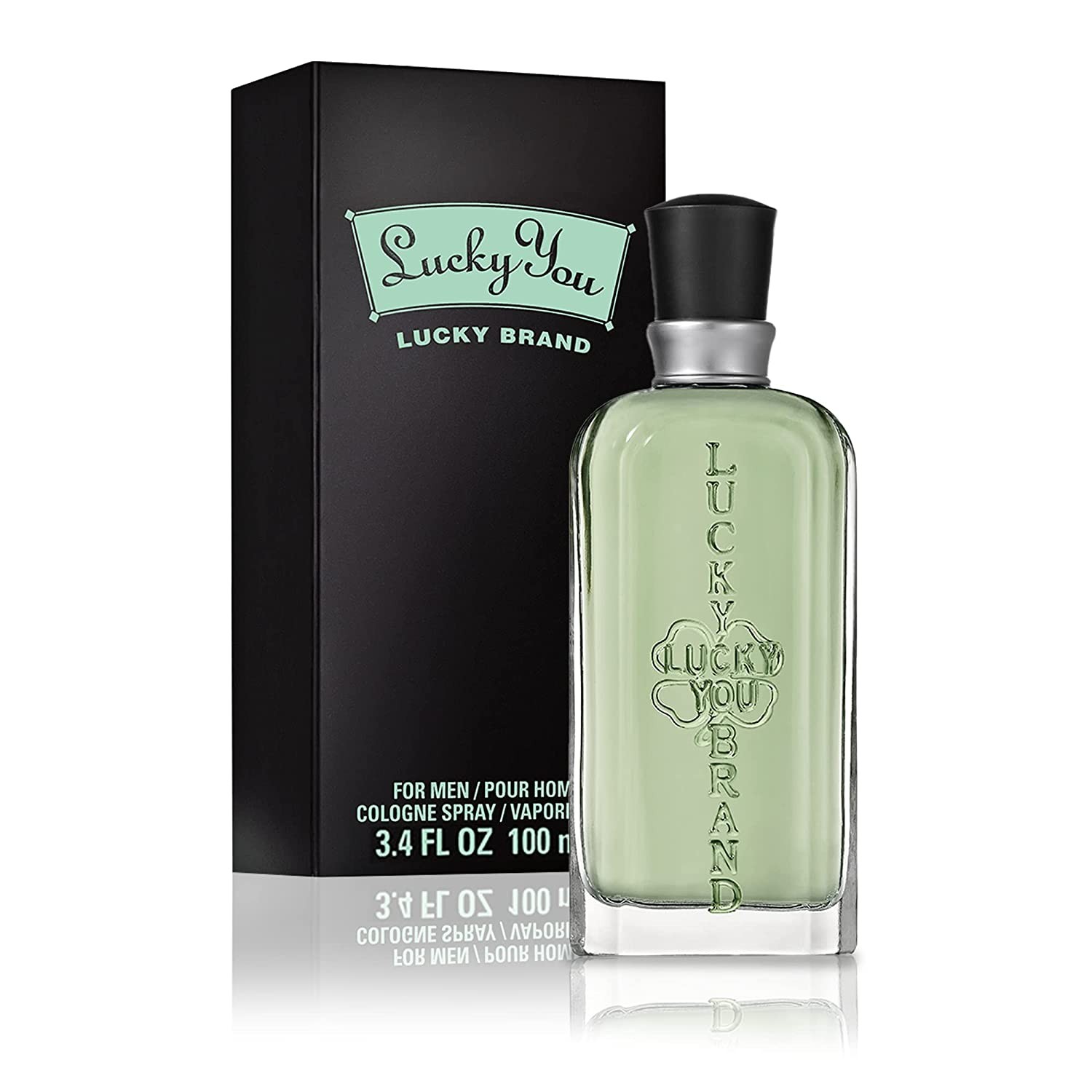 Lucky for you, male cologne spray, relaxing day or night, bamboo scent, 3.4 liquid ounces.