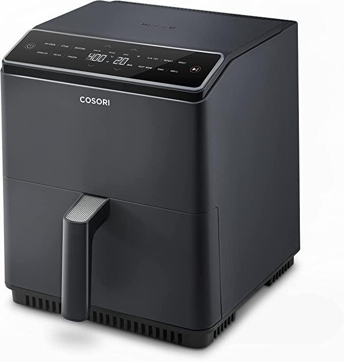 COSORI Dual Blaze 6.8-Quart Air Fryer, No Preheat & No Shake, Precise Temps Prevent Overcooking, Heating Adjusts for a True Air Fry, Bake, Toast, and Broil, Fast Cooking, 1100+ In-App Recipes, 1750W