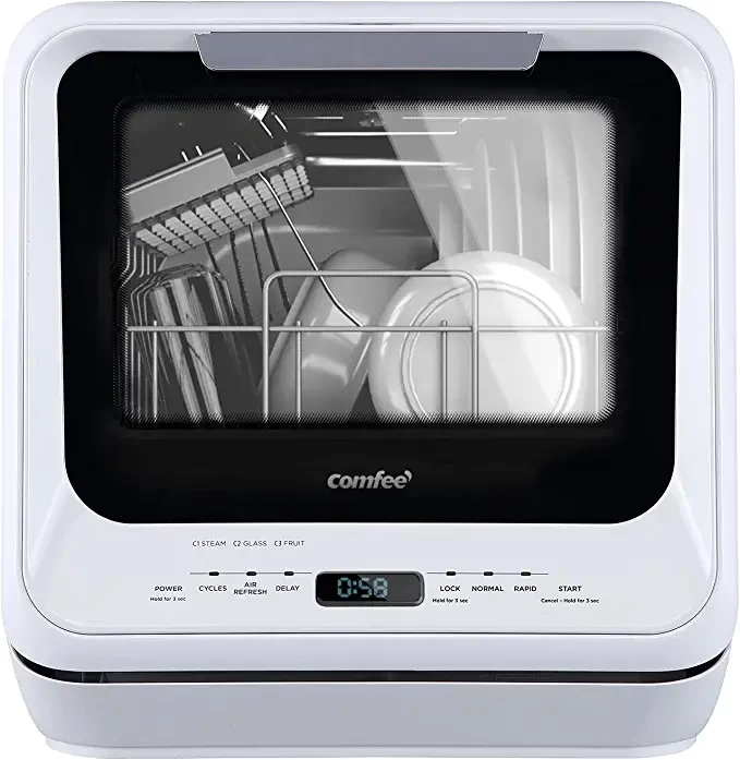 Comfee 'table dishwasher, portable dishwasher, with 5 liters built-in water tank, no connection required, program 6, double spray 360 degrees, function c