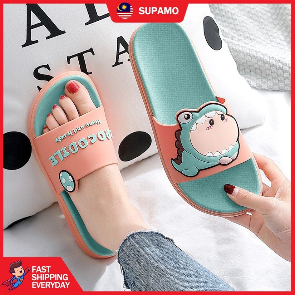 SUPAMO Cartoon Slipper Kasut Wanita Room Slipper Selipar Sandal Slippers Shoe Indoor Slipper House Slipper Kasut Perempuan Kasut Wanita Women's Home Lelaki Perempuan Room Selipar Indoor House Ladies s