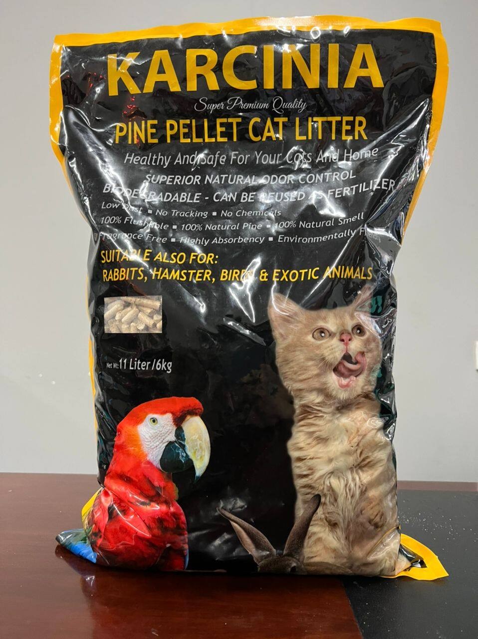 [BEST SELLING] (HIGH QUALITY) Repack 1KG Pet Bedding Pine Wood Pinewood Pallet Cat Litter - 松木托盘猫砂