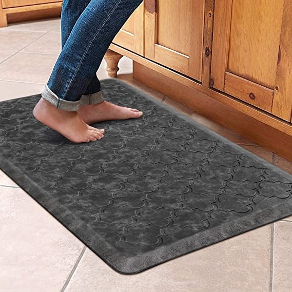 WISELIFE Kitchen Mat Cushion Anti-Fatigue Floor Mat, 43.9cm x 71.1cm, Thick Non-Slip Waterproof Kitchen Rug and Mat, Heavy Duty Foam Standing Mat for Kitchen, Floor, Home, Office, Desk, Sink, LA Under