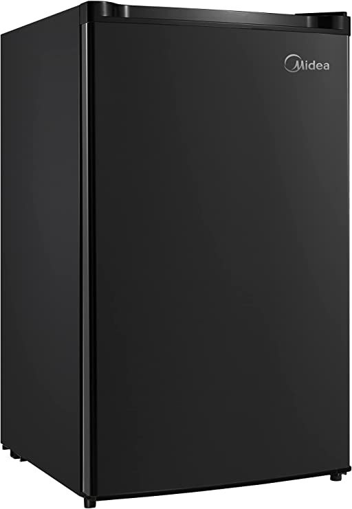 Midea WHS-160RB1 SLR Reversible Compact Refrigerator, 4.4 Cub ft. Refrigerator, Black