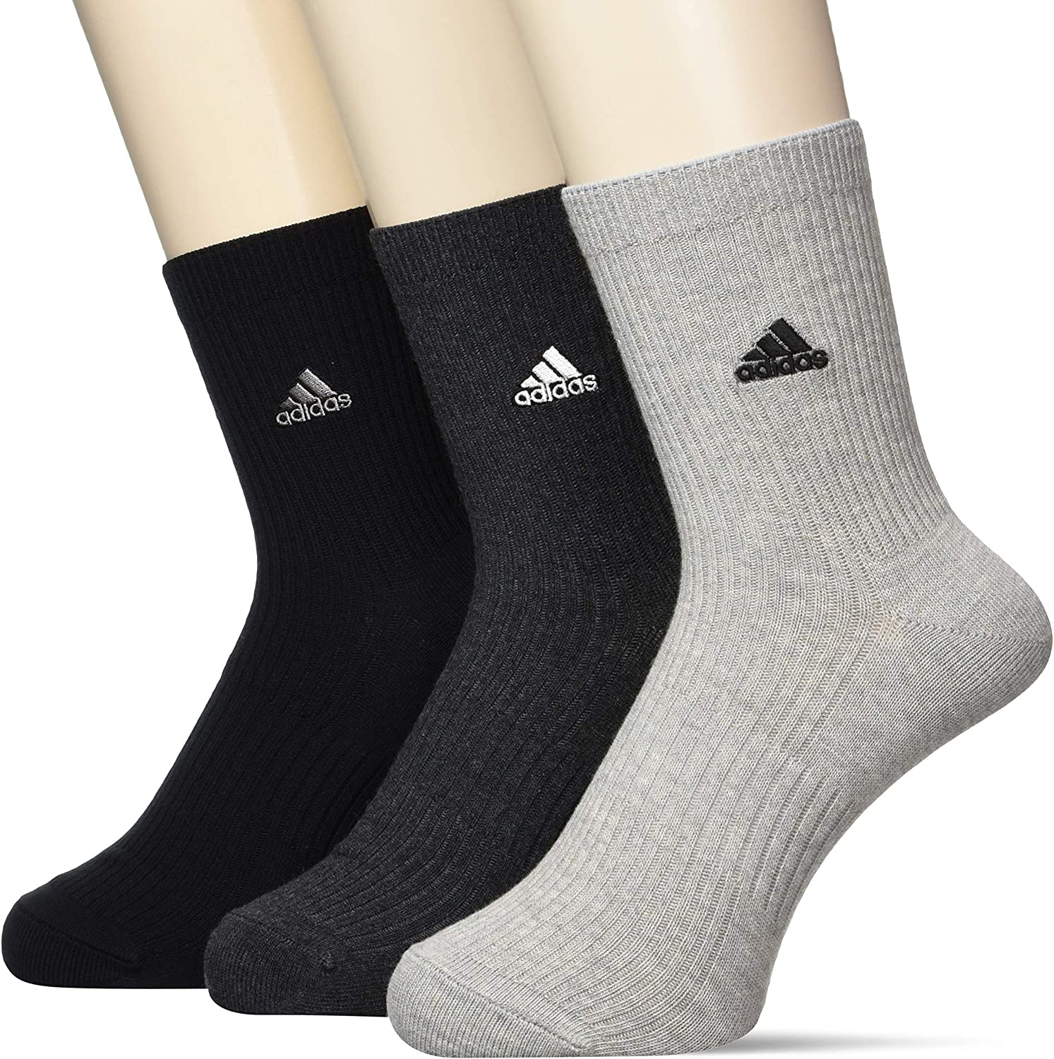 Adidas socks, 3 pairs, men's