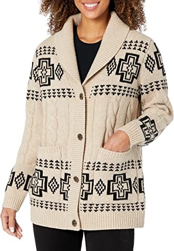 Women's cardigan pendleton with collar - crazy