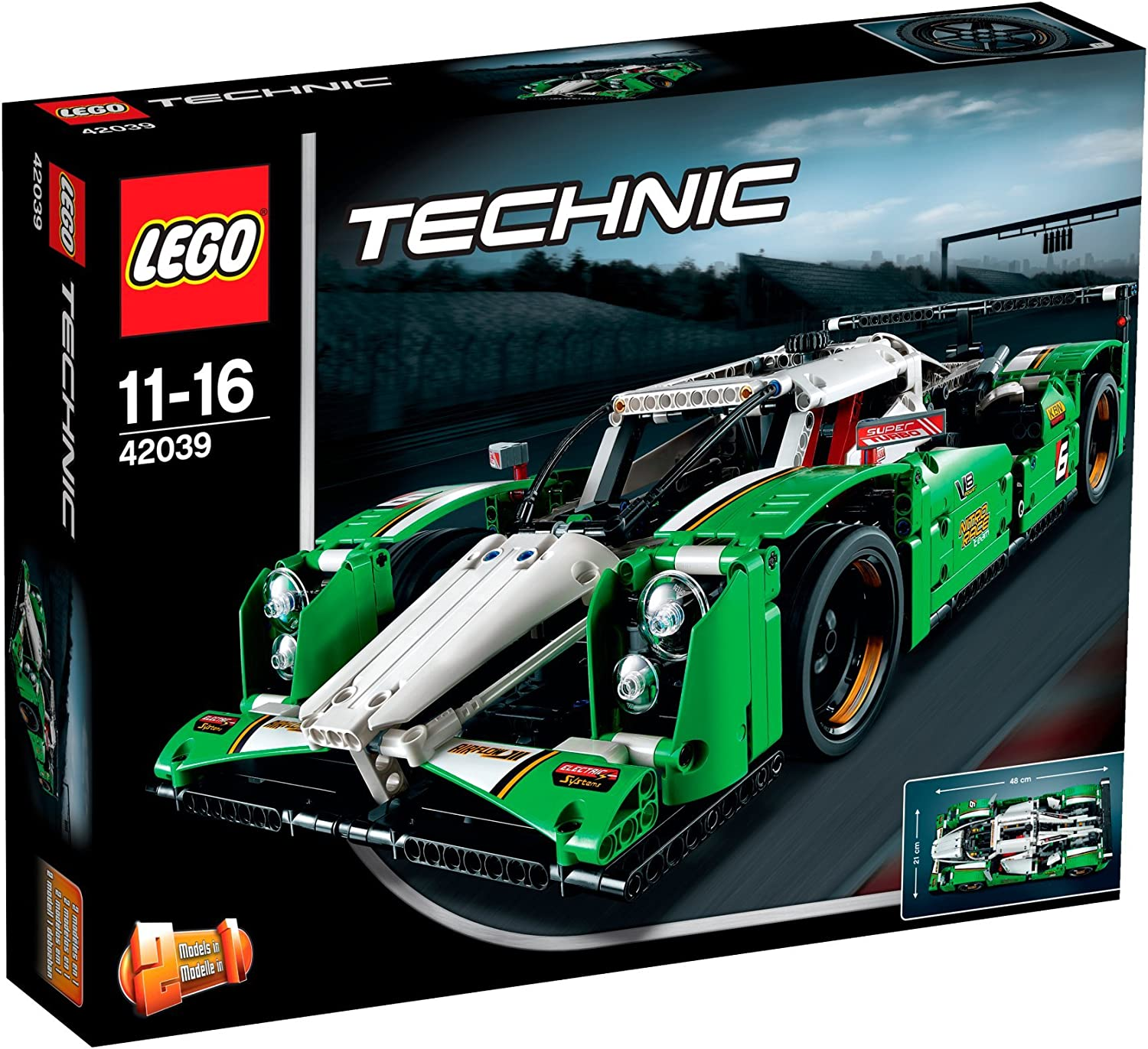 Lego lego interlocking toys technic mechanical series 24 hours all-weather racing 42039
