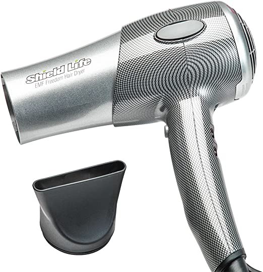 SLB EMF Freedom Hair Dryer, Professional Ceramic Styling Tool with Superior Electromagnetic Frequency Shielding and Gentle Far Infrared Heat By Shield Life Beauty