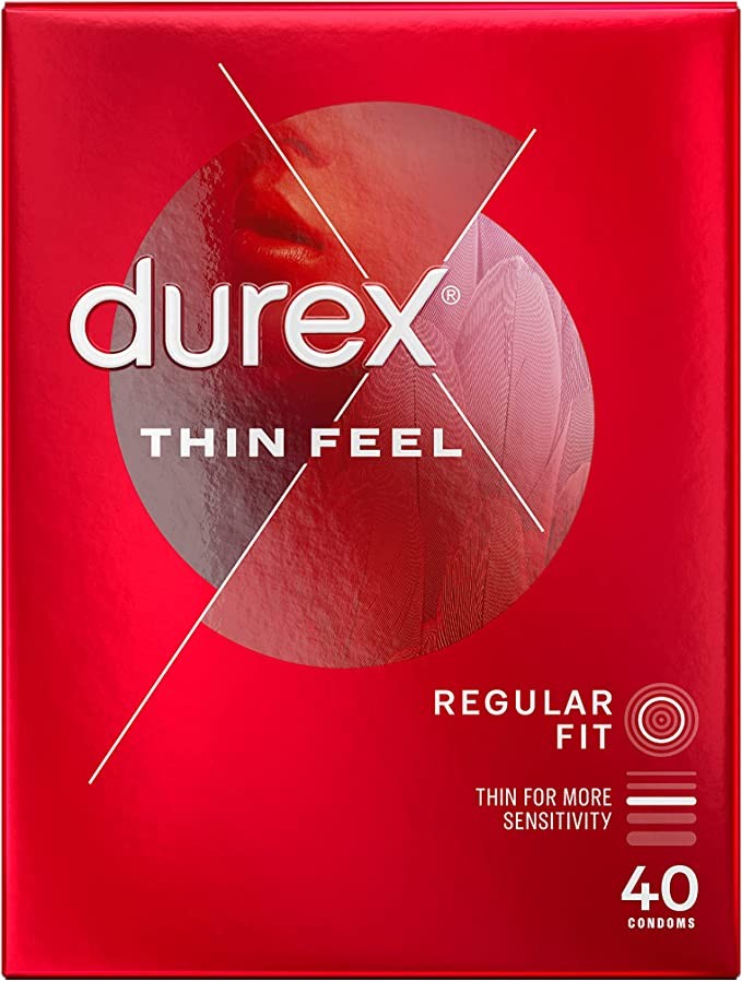 Durex durees thin sensitive condom, increased sensitivity and sensitivity, 40 packs (packaging may vary)