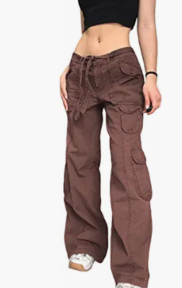 Women's y2k e-girl streetwear trousers - high waistband wide jean direct daily free and worn retro
