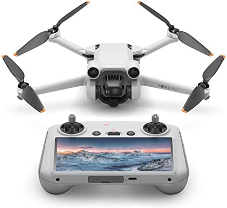 DJI Mini 3 Pro (DJI RC) – Lightweight Foldable Camera Drone with 4K / 60fps Video, 48MP Photos, 34 Minutes Flight Time, 3-Way Obstacle Sensing, Great for Aerial Photography and Social Media