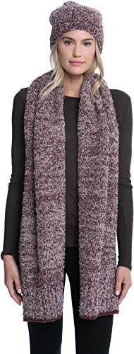 Barefoot Dreams CozyChic Pom Pom beanie and scarf set for women and girls