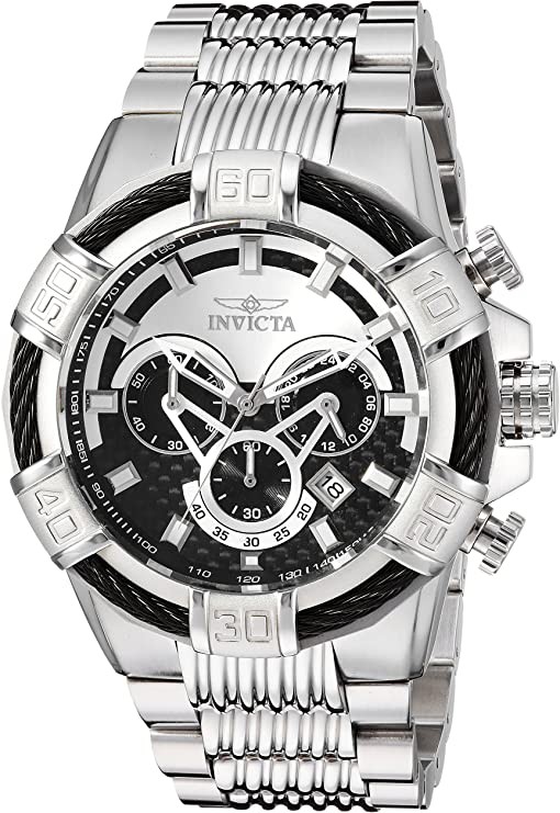 Invicta Men's 25540 Bolt Analog Display Quartz Silver Watch, Light Gray, Quartz Watch