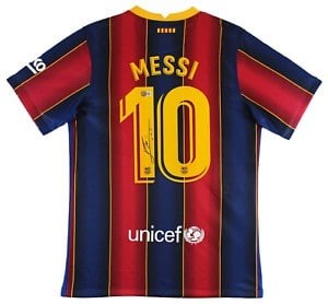 Champion Messi signed jersey