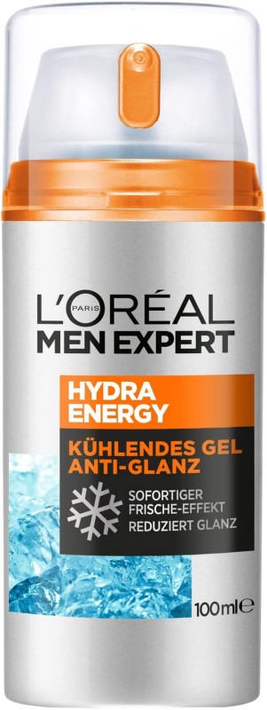 L'Oreal Paris Homme Facial Care XXL Pack, Matte Cooling Moisturizer, Hydra Energy Cooling Anti-Shine Gel-Cream, 1 x 100ml