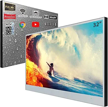 Soulaca 32-inch smart bathroom TV, mirror, led TV, waterproof, wi-fi, bluetooth, android, spa, large screen, model 2022
