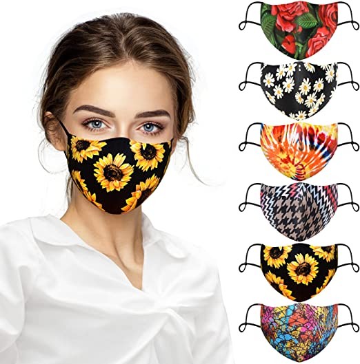 Breathable Face Masks Washable for Adult Women, Best Comfortable Safety Lightweight Large Cotton Cloth Face Mask