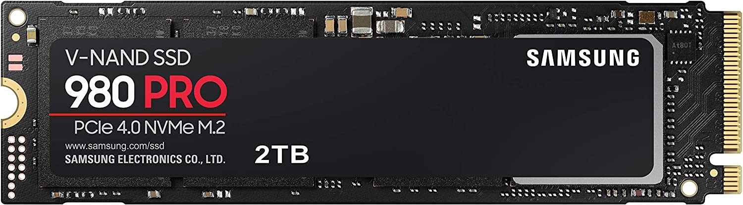 SAMSUNG 980 PRO SSD 2TB PCIe NVMe Gen 4 Gaming M.2 Internal Solid State Hard Drive Memory Card, Maximum Speed, Thermal Control, MZ-V8P2T0B