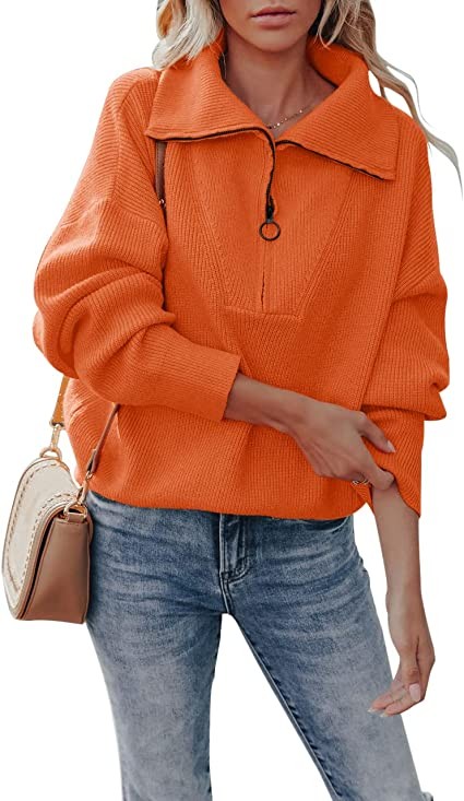 Women's rib long-sleeved sweater ebifin, lightning pool with back, solid color, daily warm free sweater