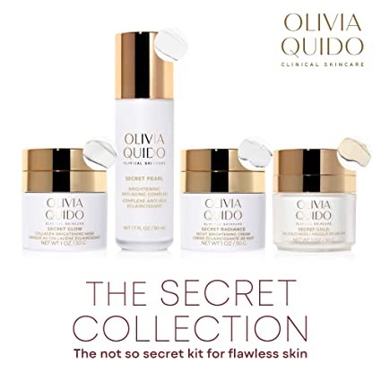 OLIVIA QUIDO Clinical Skin Care Secret Collection | Secret Gold Bundle with Secret Glow, Secret Pearl & Secret Radiance | Anti-Aging and Tone Balancing Beauty Regimen Fights Dark Spots & Pigmentation