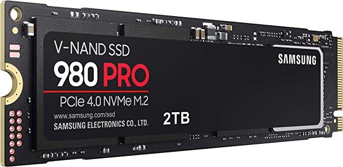 SAMSUNG 980 PRO SSD 2TB PCIe NVMe Gen 4 Gaming M.2 Internal Solid State Drive Memory Card + 2mo Adobe CC Photography, Maximum Speed, Thermal Control (MZ-V8P2T0B)
