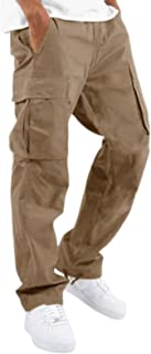 Cargo Pants for Men Casual Joggers Athletic Pants Loose Fit Hiking Trousers Outdoor Wearing Pants with Pockets