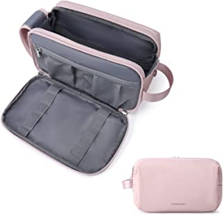 Toiletry Bag for Women, Travel Toiletry Organizer Dopp Kit Water-resistant Makeup Cosmetic Bag for Toiletries, Makeups, Large Pink