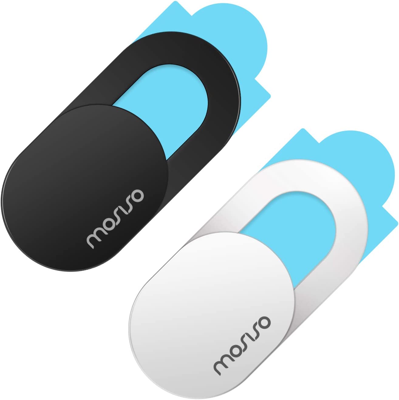         MOSISO Webcam Cover Slide, 0.027 inch Sliding Blocker Laptop Camera Cover Lens Blocker Shell Sticker Compatible with MacBook Air/Pro/Tablet/Notebook Ultra Thin Privacy Security Protector(2 Pac