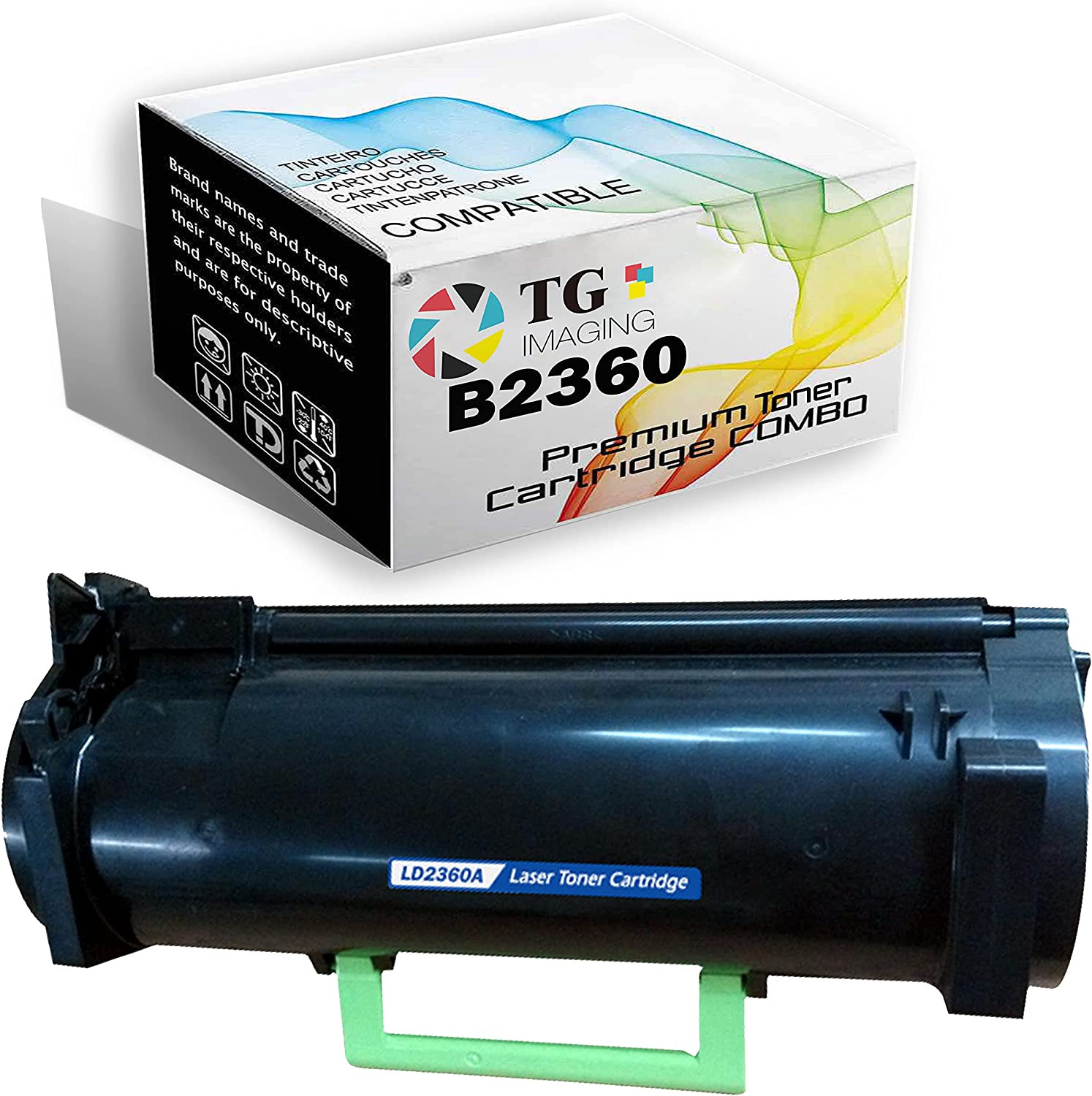        1-Pack TG Imaging Compatible B2360dn Toner Cartridge Replacement for Dell B2360 B2360d B2360dn B3460dn B3465dn B3465dnf Toner Printer (331-9805 | M11XH | C3NTP)       
