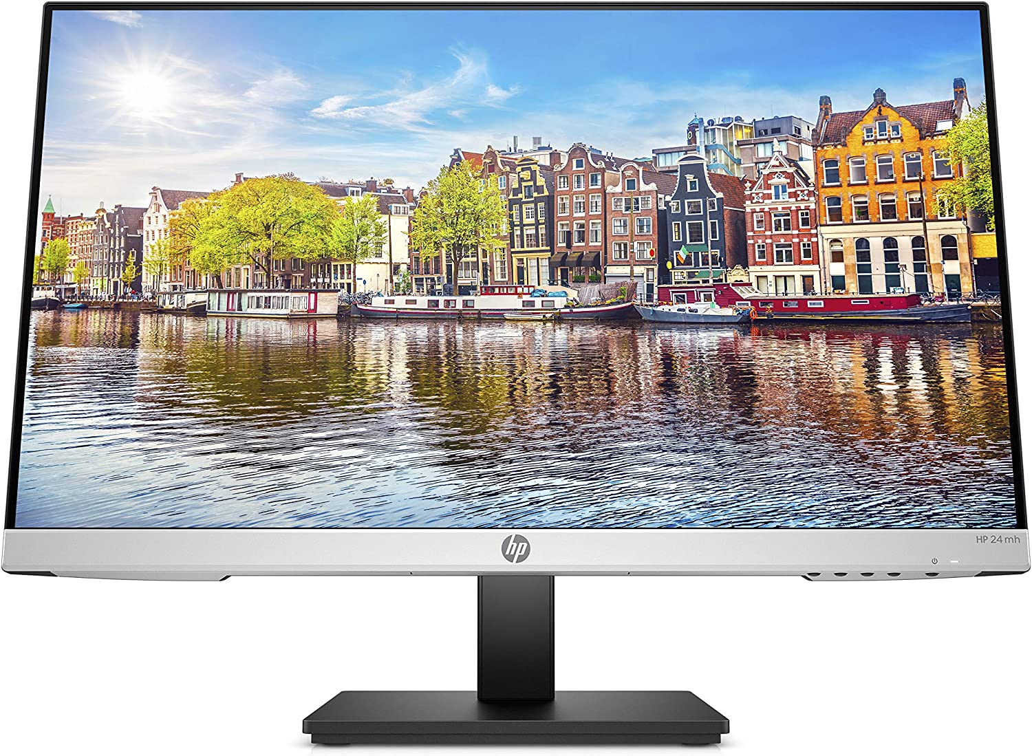         HP 24mh FHD Monitor - Computer Monitor with 23.8-Inch IPS Display (1080p) - Built-In Speakers and VESA Mounting - Height/Tilt Adjustment for Ergonomic Viewing - HDMI and DisplayPort - (1D0J9AA