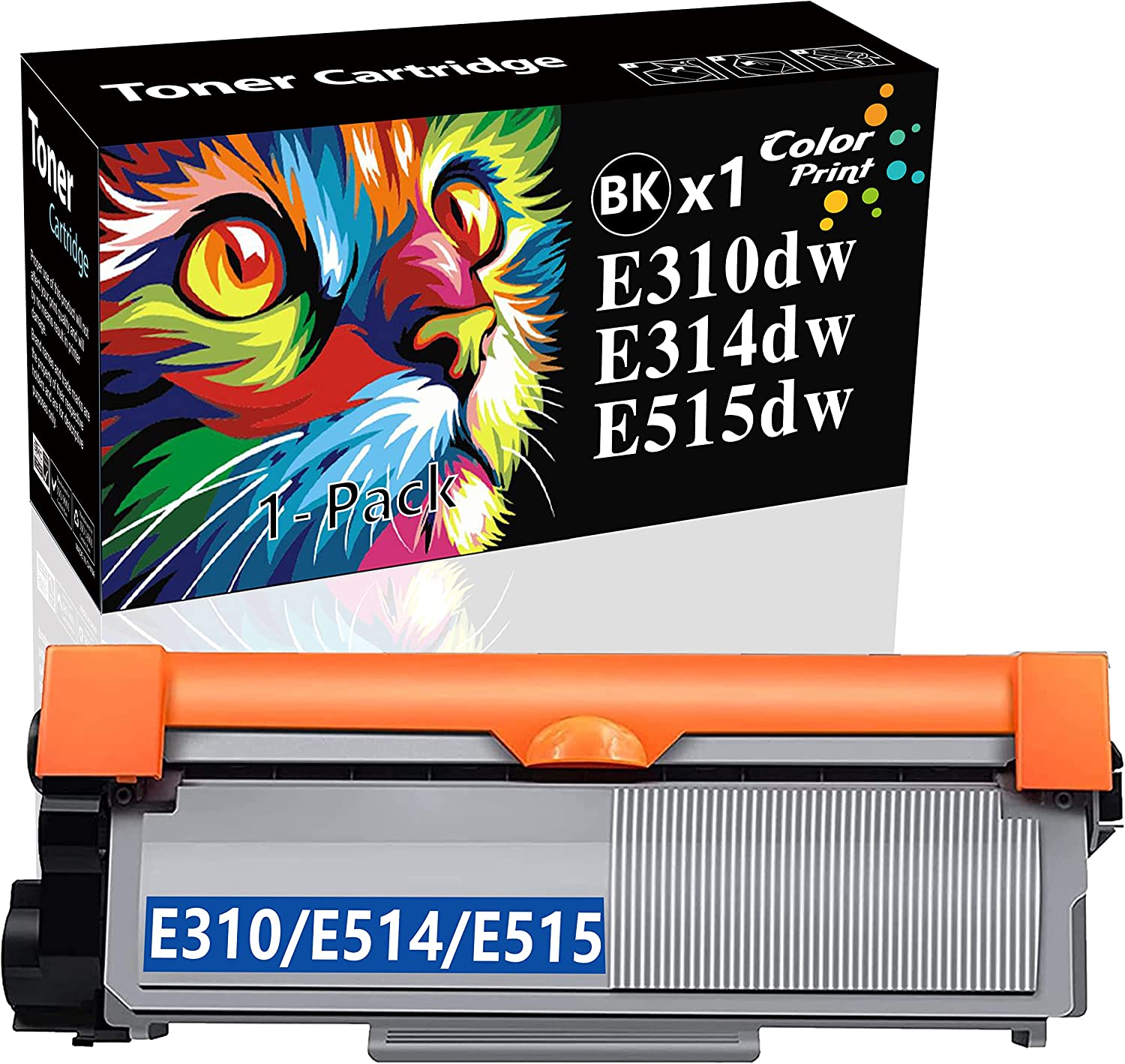         ColorPrint Compatible E515DW Toner Cartridge Replacement for Dell E310dw E514 E310 593-BBKD Used for E514DW E515DN E515D P7RMX PVTHG Laser Printer (1-Pack, Black)       