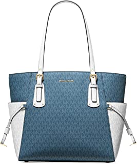 MICHAEL Michael Kors Voyager Signature East/West Tote Dark Chambray Multi One Size