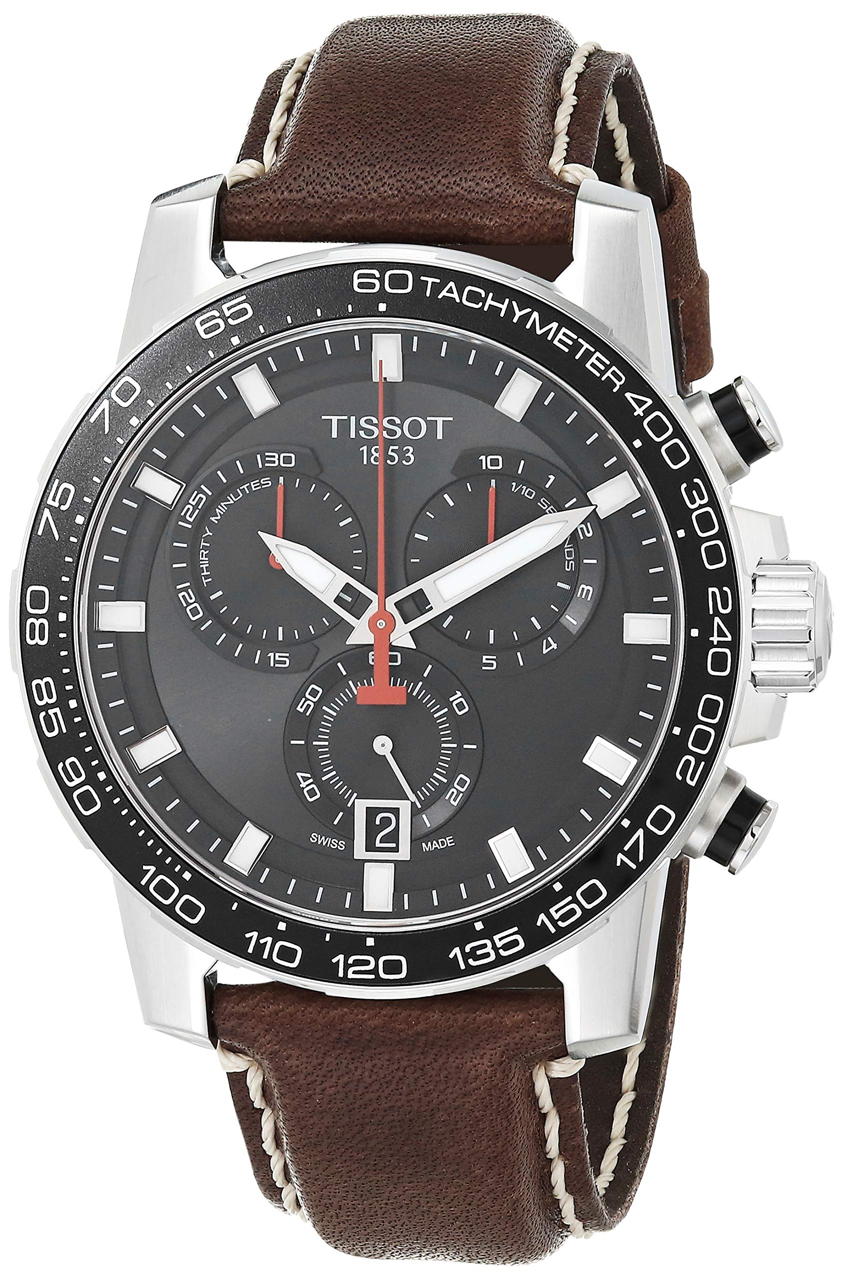 mens Supersport Stainless Steel Casual Watch Brown T1256171605101