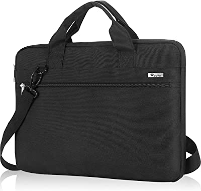 Voova Laptop Sleeve Shoulder Bag Case 15.6 Inch Computer Carrying Briefcase Compatible withMacBook Pro 15.4, New MacBook Pro 16 M1 Pro/Max, 15-16 Inch Microsoft Hp Lenovo Dell Acer Chromebook, Black
