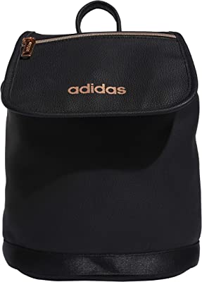 Premium Mini Backpack, Black PU Leather/Rose Gold, One Size