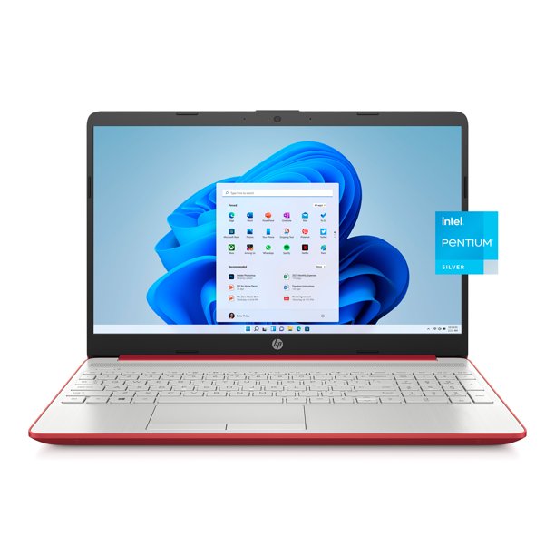 HP 2022 Newest 15 15.6” HD Display Laptop Notebook, Intel Pentium Quad-Core N5000(Up to 2.7GHz), HDMI, USB-C, WiFi, Webcam, Win10, Scarlet Red, with Z&O HDMI Cable (16GB RAM | 1TB SSD)