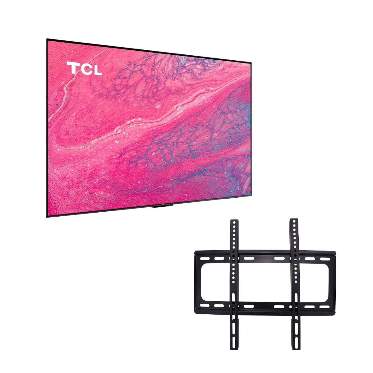 TCL 55-Inch Class 4-Series 4K 2160p UHD HDR Smart LED TV HDR 60Hz Refresh Rate Compatible with Alexa & Google Assistant Premium Design FullView + Free Wall Mount (No Stands) 55S451 (Renewed)