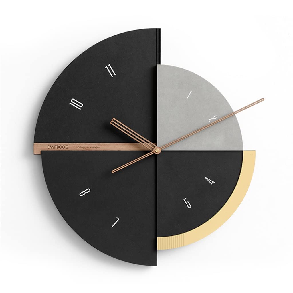 N/A Design Large 3D Wall Clock Home Decoration Wooden Creative Watch Living Room Decoration Wall Clock ( Color : D , Size : 55*59cm )