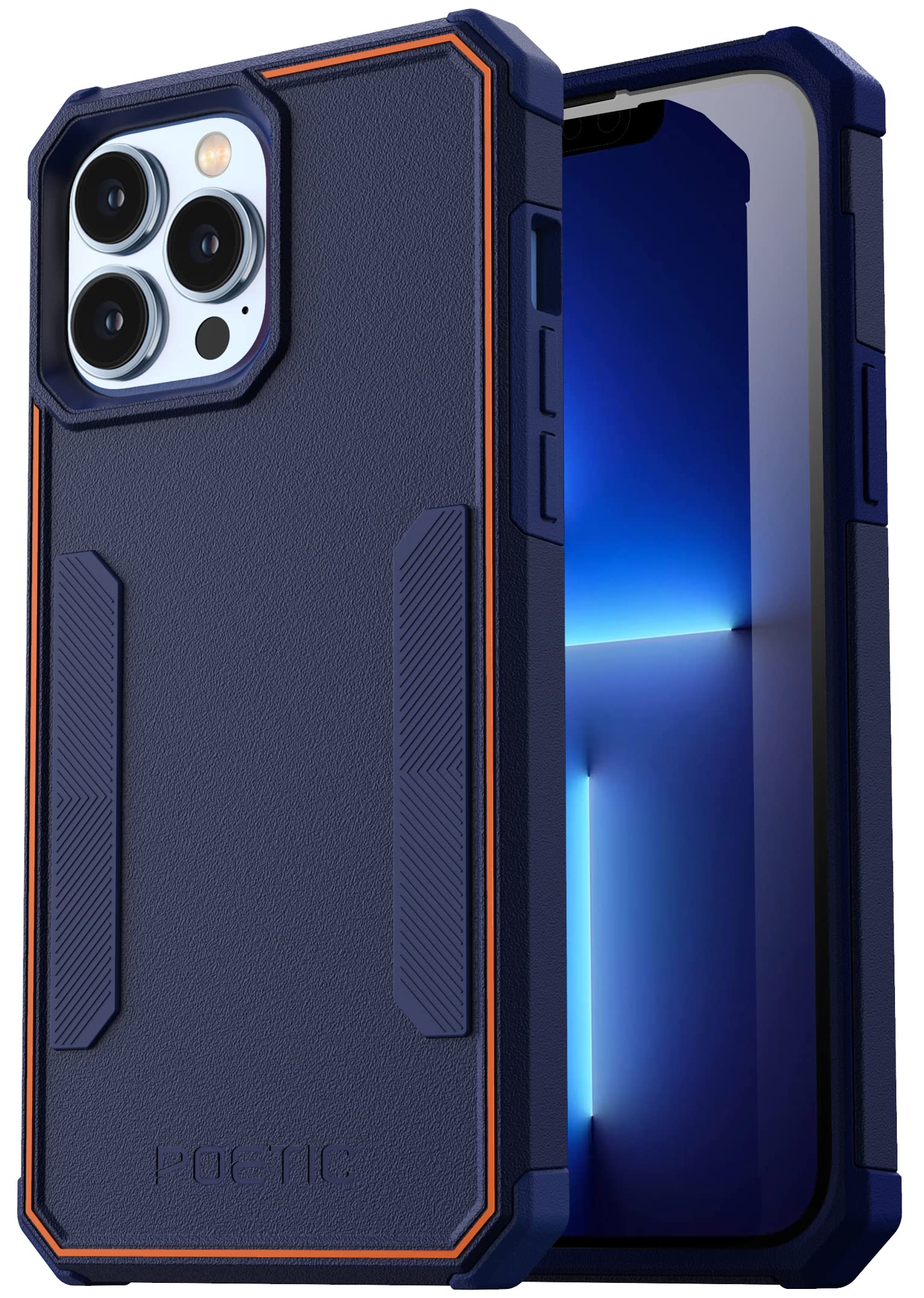 Poetic Neon Series Case Designed for iPhone 13 Pro, Dual Layer Heavy Duty Tough Rugged Lightweight Slim Shockproof Protective Case 2021 New Cover for iPhone 13 Pro 6.1 Inch, Navy Blue