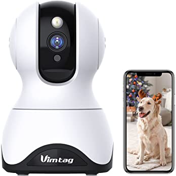          VIMTAG Pet Camera, 2.5K HD Pet Cam,360° Pan/Tilt View Angel with Two Way Audio, Dog Camera with Phone APP, Motion Tracking Alarm,Night Vision,24/7 Recording with Cloud/Local SD, Smart Home In