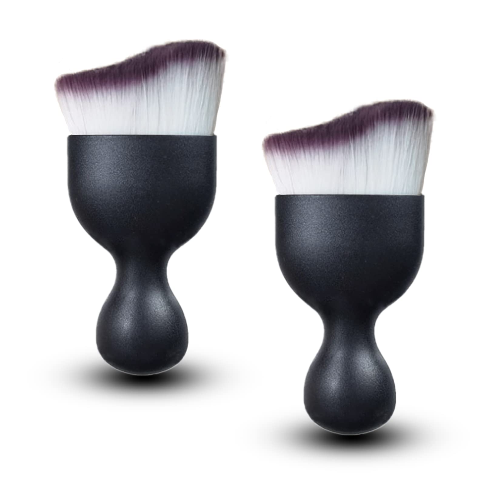 Ajxn 2 PCS Car Interior Dust Brush, Nano Fiber Bristles Crevice Detail Brush, Auto Beauty Brush, Car Dash Cleaning Soft Brush, Applicable for Air Vent, Dashboard, Emblems, Engines (Purple)
