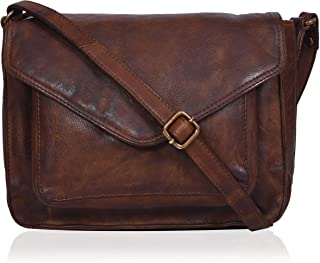 Genuine Leather Classic Flapover Crossbody Purse for Women Small Cute Tote/Bag