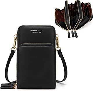 Small Crossbody Cell Phone Purse for Women, Mini Messenger Shoulder Handbag Wallet with Credit Card Slots