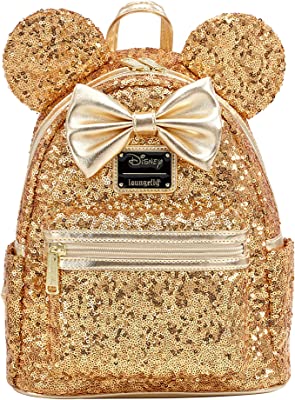 X LASR Exclusive Disney Yellow Gold Sequin Minnie Mini Backpack