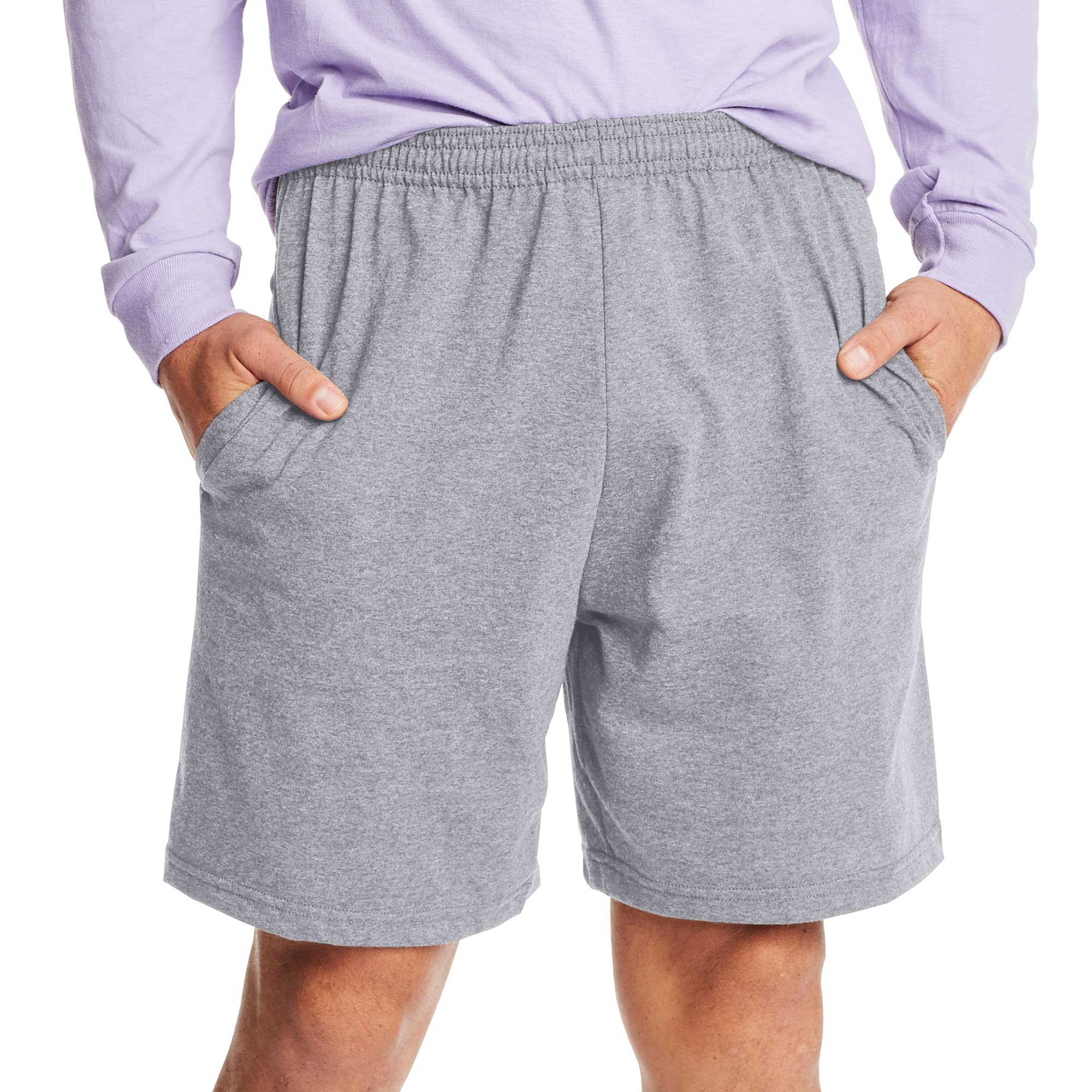 Men's Athletic Shorts, Favorite Cotton Jersey Shorts, Pull-On Knit Shorts with Pockets, Knit Gym Shorts, 7.5" Inseam